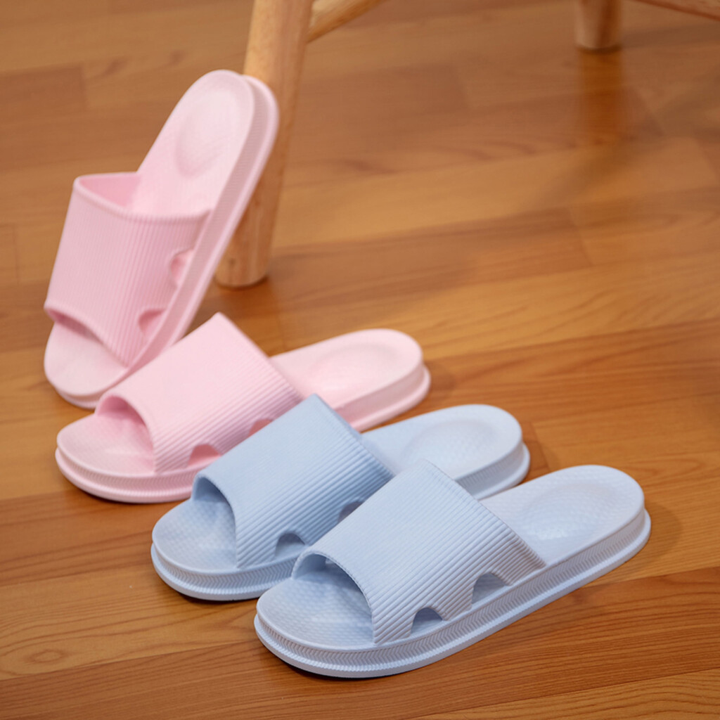 2 Pair Of Slippers Womens Shower Sandals Shoes Bath Slippers Quick 