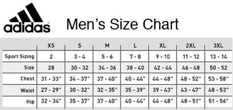 Adidas Mens Size Chart Adidas