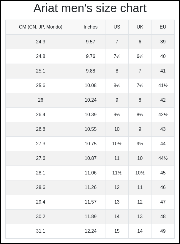 Ariat Boots Sizing A Comprehensive Cowboy Boot Size Guide 