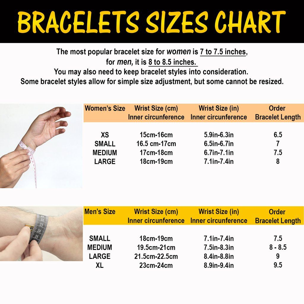 Bracelets Size Chart Bracelet Size Chart Bracelet Sizes Necklace 