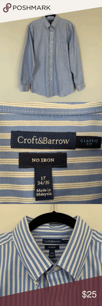 Croft Barrow Men s Dress Shirt Mens Shirt Dress Shirt Dress 