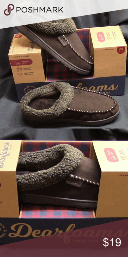 Dearfoam Men 39 s Slippers Size 8 9 Mens Slippers Slippers Indoor 