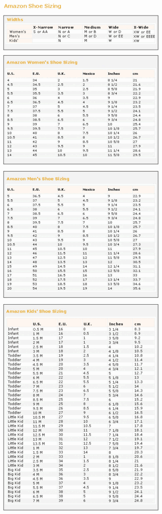 Dearfoam Size Chart A Visual Reference Of Charts Chart Master