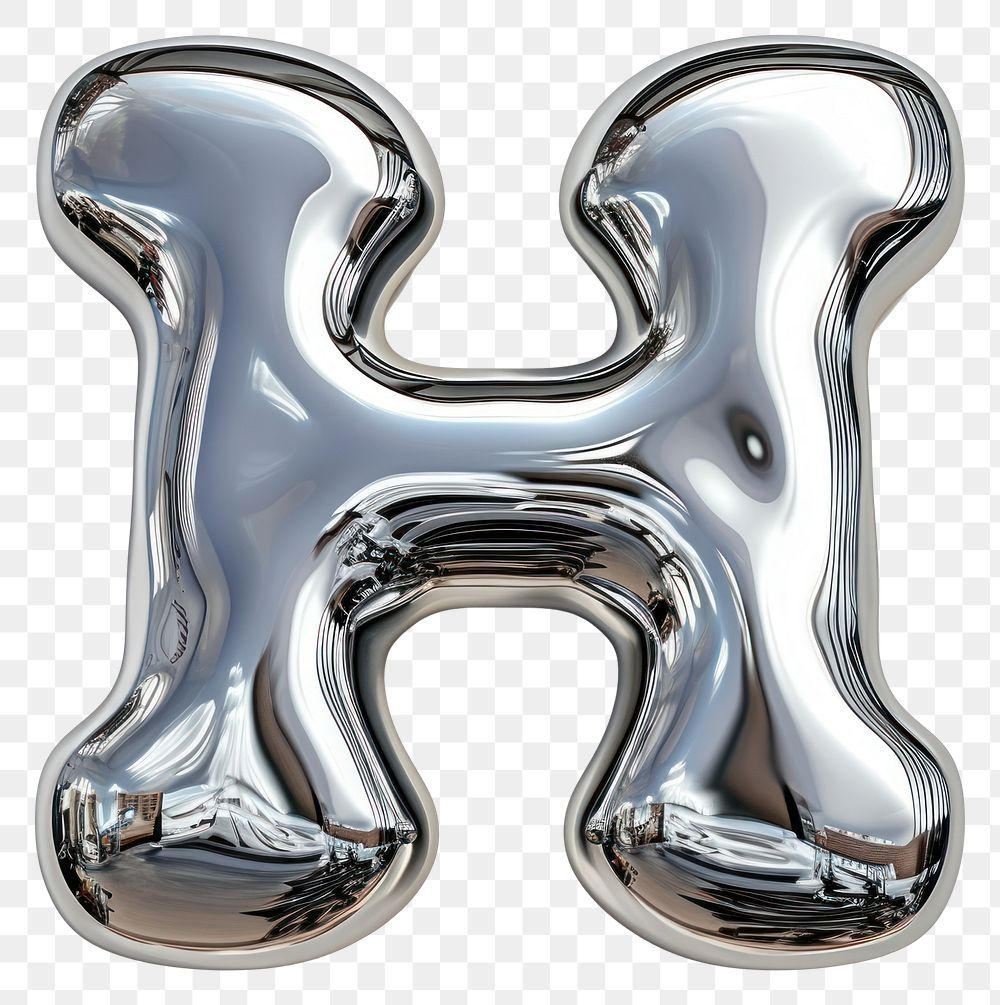 Download Premium Png Of PNG Alphabet H Letter Silver Confectionery 