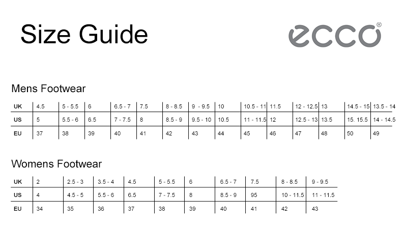 Ecco Golf Shoes Size Chart A Visual Reference Of Charts Chart Master