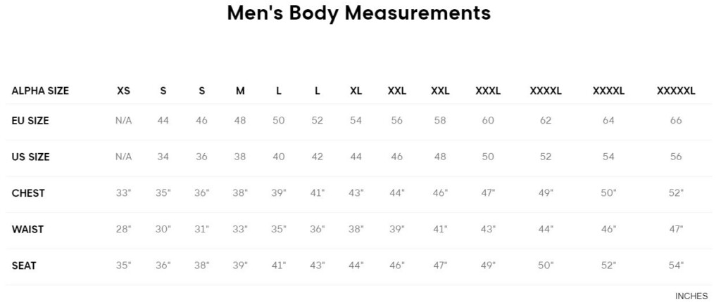 Gant Size Guide