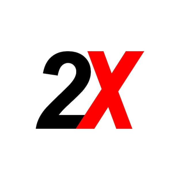 Icono De Signo 2x Vector Premium