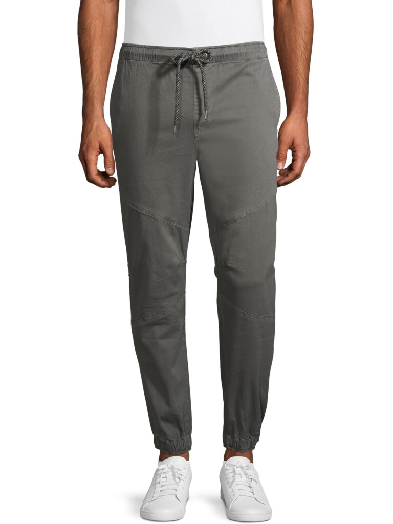 Lazer Men 39 s Pull On Stretch Twill Jogger Pants Sizes S XL Mens Pants 