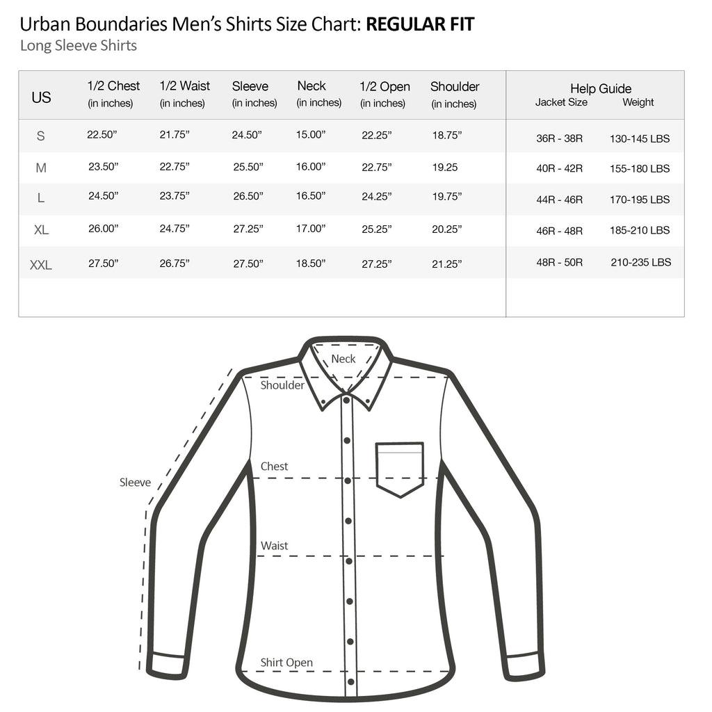 Men 39 s Shirt Size Chart In Inches