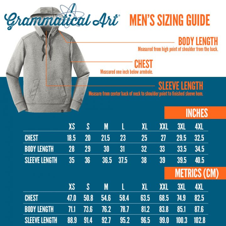 Mens Hoodie Size Chart Cm Canoeracing uk