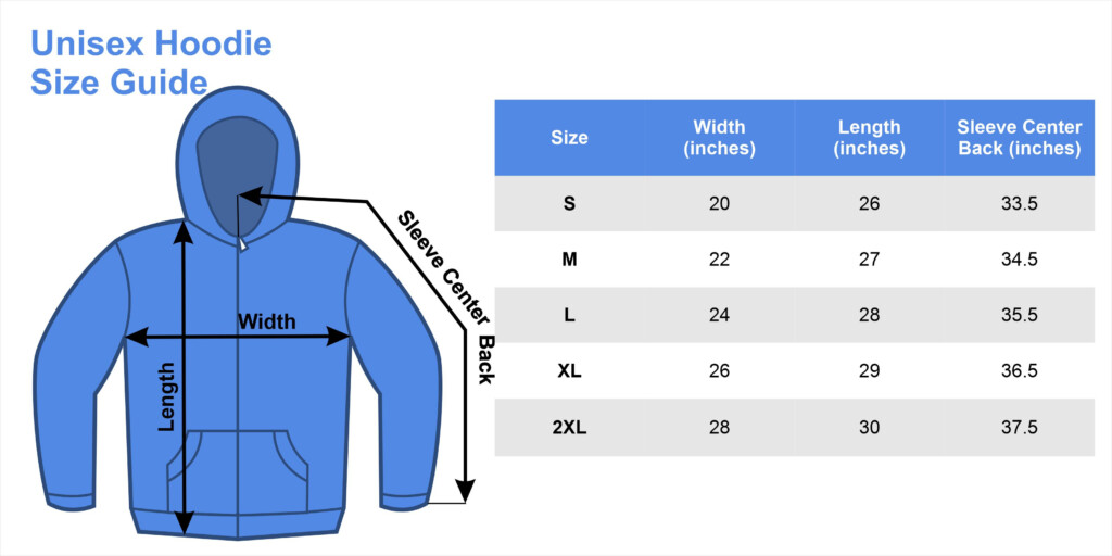 Mens Hoodie Size Chart Cm Size Chart Gildan 18500 Hoodie