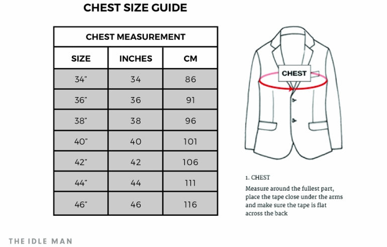 Mens Overcoat Size Chart A Visual Reference Of Charts Chart Master