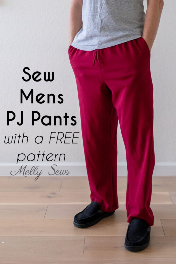 Mens Pajama Pants Pattern Easy Beginner Sewing Tutorial Melly Sews