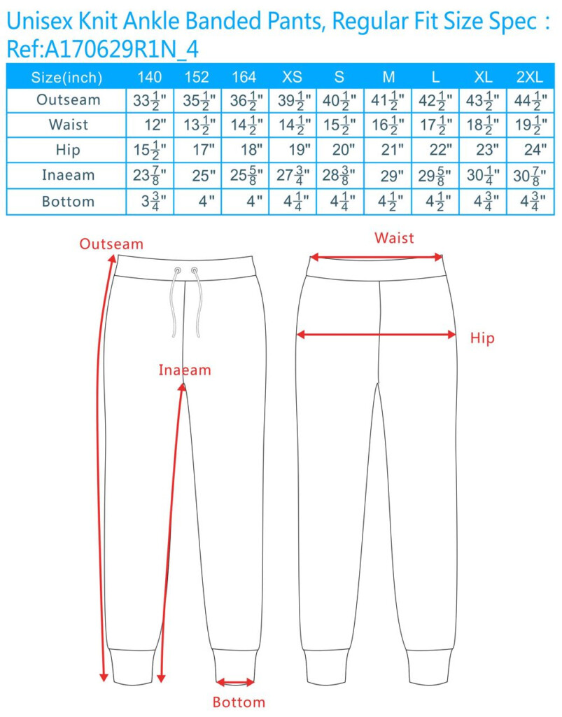 Mens Pant Waist Size Chart Greenbushfarm 9DB Men Pants Pattern 