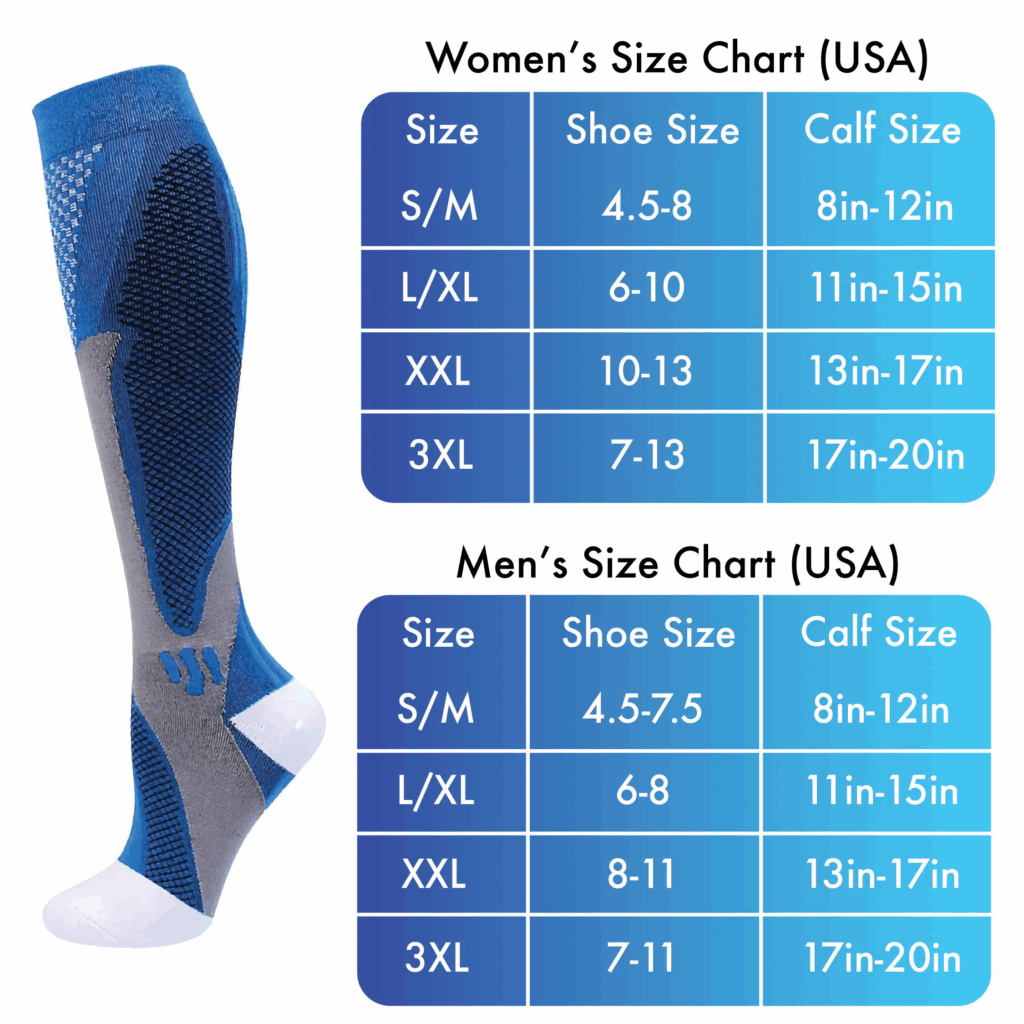 Mildr Segal Compression Socks Size Chart 58