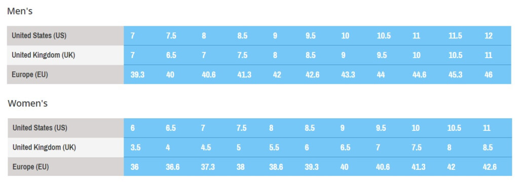 Mizuno Tights Size Chart A Visual Reference Of Charts Chart Master