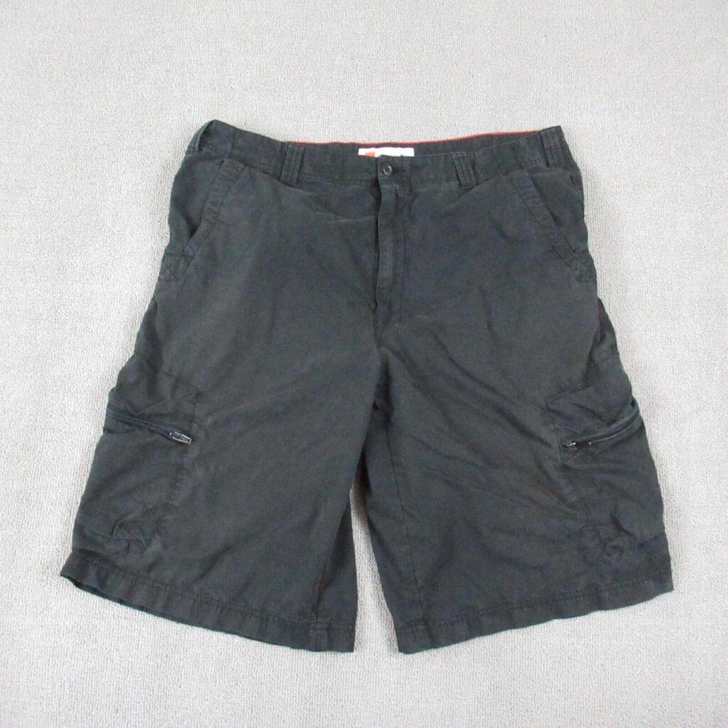 Mossimo Supply Co Mens Cargo Shorts 38 Black Nylon Depop