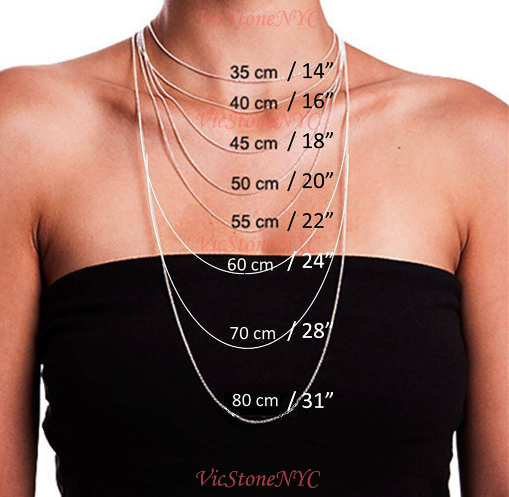 Necklace Length Chart Necklace Size Chart Choosing The Right Necklace 