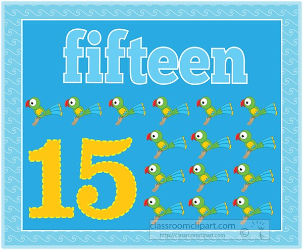 Number 15 Clipart