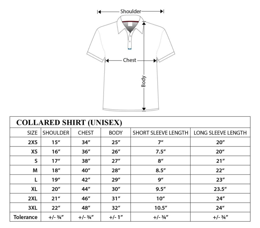 Polo T Shirt Size Chart Polo T Shirt Size Guide Mens Polo T Shirt 