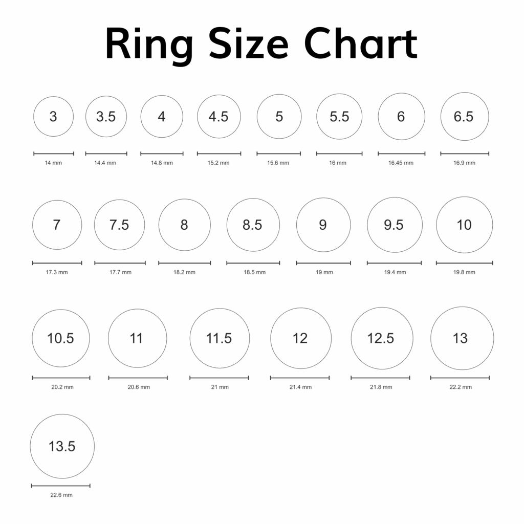 Printable Men 39 s Ring Size Chart The Ultimate Guide To Perfect Fit 
