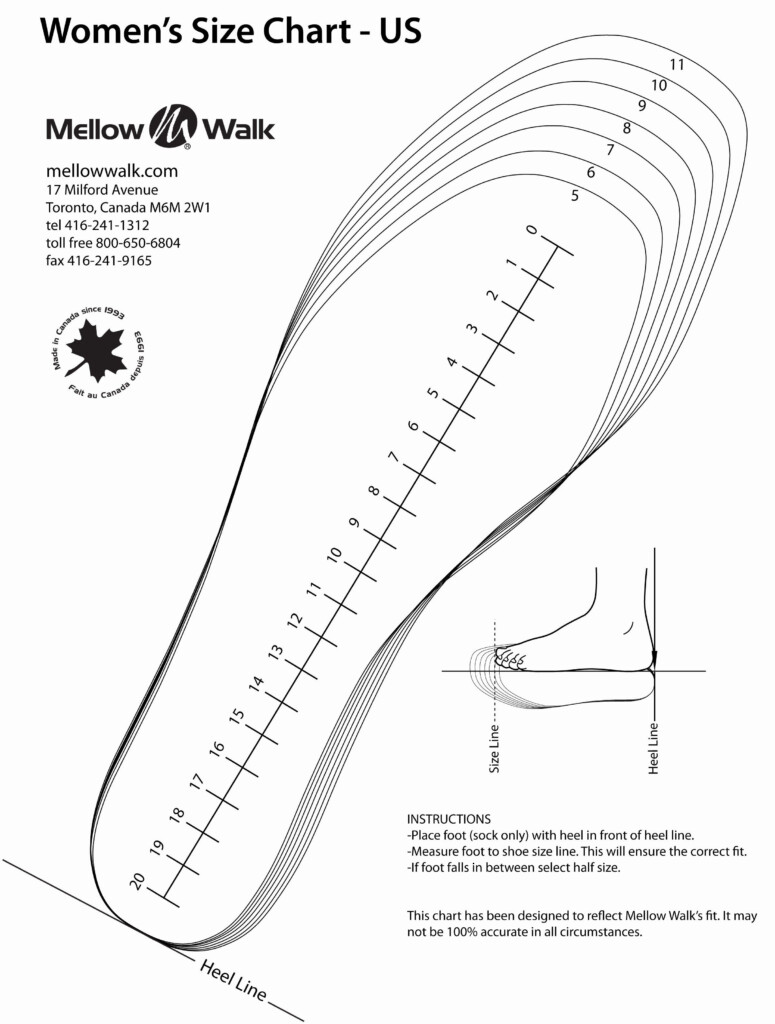 Printable Shoe Size Chart Mens Minimalist Printable Wall Art