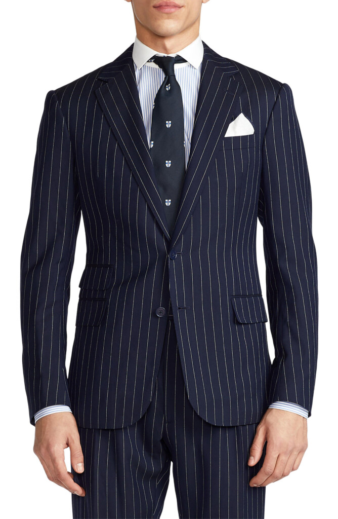 Ralph Lauren Purple Label Kent Pinstripe Wool Cashmere Three piece 