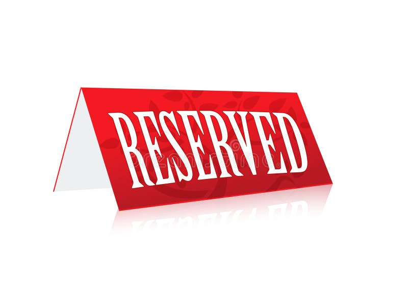Reserved Sign Stock Vector Illustration Of Service Exhibition 18100463