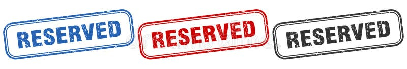 Reserved Stamp On White Stock Vector Illustration Of Deposit 124382470