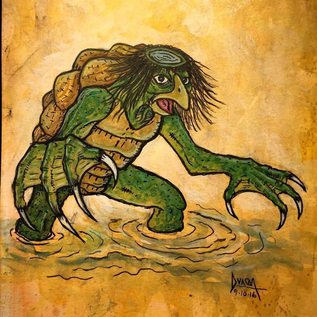 Sketch Of The Day Kappa art illustration watercolor ink kappa 