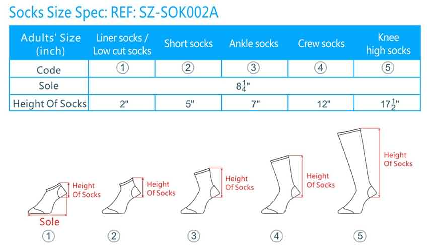 Socks Size Chart Cm At Diane Battles Blog