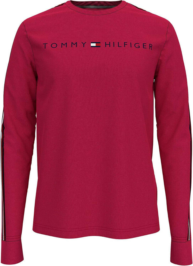 Tommy Hilfiger Men s Long Sleeve Cotton T Shirt Amazon ca Clothing 