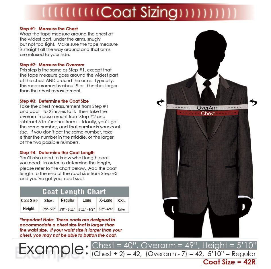 Tuxedo Shirt Size Chart Printable Templates Free