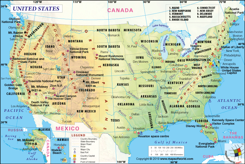 USA Maps States Cities And Geography