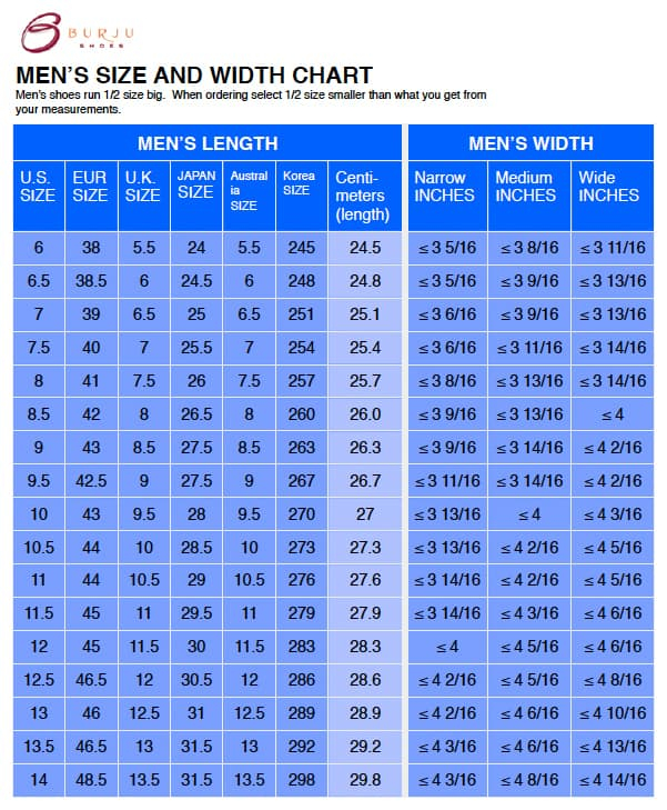 Use The Shoe Width Chart And Get Your Perfect Size Shoe Best Boots 