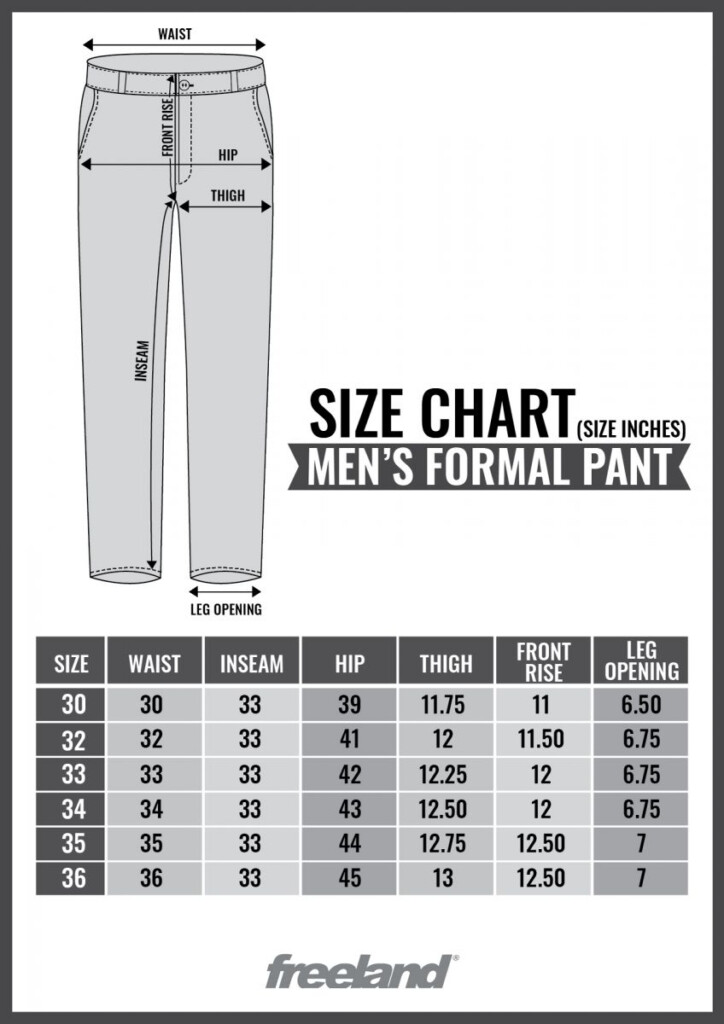 Walmart Mens Pants Size Chart At Mark Fowler Blog